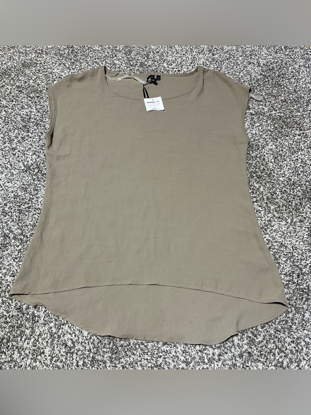 Love and Haight Women  Short Sleeve Top Lightweight Tan NWT S